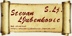 Stevan LJubenković vizit kartica